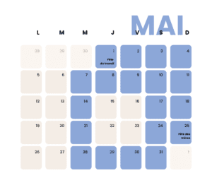 Horaires Mai