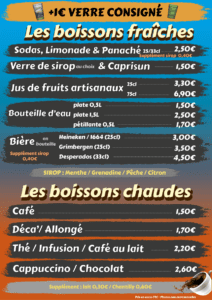 Carte boissons